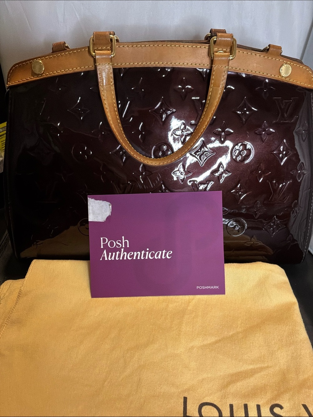 Louis Vuitton Brea MM in Amarante Vernis Leather - Picture 5 of 5
